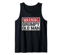 Mens Grumpy Old Man Warning Sign Tank Top