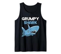 Mens Grumpy Shark Funny Family Tank Top