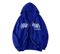 Mens Grunge Gothic Zip Up Hoodies Large Raglan Sweatshirt Long Sleeve Comfortable Active Hoodies Vintage Unisex-Adult 2025 Casual Sweatshirt Clothes with Pocket Comfy Casual