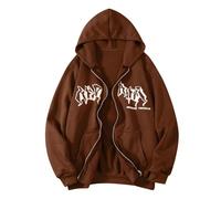 Mens Grunge Gothic Zip Up Hoodies Large Raglan Sweatshirt Long Sleeve Comfortable Active Hoodies Vintage Unisex-Adult 2025 Casual Sweatshirt Clothes with Pocket Comfy Casual