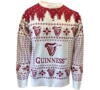 Men's Guinness Christmas Jumper - Cream & Red (UK, Alpha, XXL, Regular, Regular, Cream & Red)