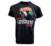 Men's Guinness T-Shirt Tucan Black Tee Cotton Crew Neck