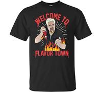 Men's Guy Fieri Welcome to Flavortown Funny Unisex Cool T-Shirts Black
