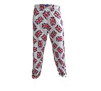 Mens Gym Baggies Baggy Trousers Training Sports Tracksuit Bottoms Jogging Casual Trouser Pants Striped Style (Small/Medium, England Union Jack)
