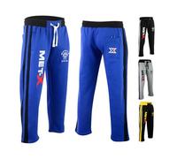 Mens Gym Fleece Joggers Track Suit Bottom Jogging Exercise Fitness Boxing MMA Gym Sweat Fleece Trousers Royal Blue (XXL)