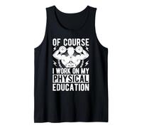 Mens Gym Junkies Work On My Physical Calisthenics Fitness Tank Top