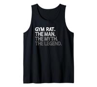 Mens Gym Rat Man The Myth Legend Design Tank Top