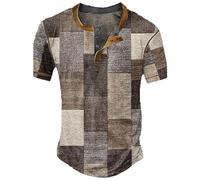 Mens Gym Shirts Quick Dry Performance Plain Workout Tops Short Sleeve Sports Running T Shirt Work t Shirts for Men Mens Graphic t Shirts Streetwear Tee (Brown,L)