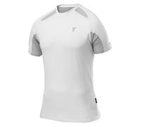 TCA Quick Dry T Shirt Gym Top for Men Short Sleeve Running Top Mens Gym Clothes - White, L