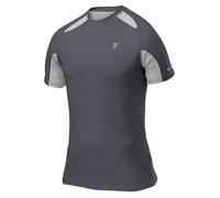 TCA Quick Dry T Shirt Gym Top for Men Short Sleeve Running Top Mens Gym Clothes Sports Active wear, Lightweight Breathable Moisture Wicking Clothing - Granite, L