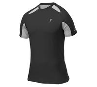 TCA Quick Dry T Shirt Gym Top For Men Short Sleeve Running Top Mens Gym Clothes - Black, XXL
