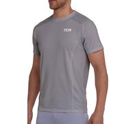 TCA Quick Dry T Shirt Gym Top for Men Short Sleeve Running Top Mens Gym Clothes - Cool Grey, XXL