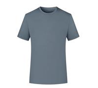 Mens Gym T Shirt, Tshirts Men UK Quick Drying Sports Workout Short Sleeve Plain T-Shirt Solid Color Tee Shirts Breathable Round Neck Summer Tops for Running Fitness Cycling and Training Gray