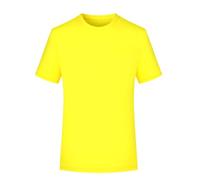 Mens Gym T Shirt, Tshirts Men UK Quick Drying Sports Workout Short Sleeve Plain T-Shirt Solid Color Tee Shirts Breathable Round Neck Summer Tops for Running Fitness Cycling and Training Yellow