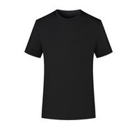 Mens Gym T Shirt, Tshirts Men UK Quick Drying Sports Workout Short Sleeve Plain T-Shirt Solid Color Tee Shirts Breathable Round Neck Summer Tops for Running Fitness Cycling and Training Black