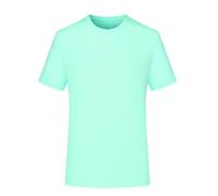 Mens Gym T Shirt, Tshirts Men UK Quick Drying Sports Workout Short Sleeve Plain T-Shirt Solid Color Tee Shirts Breathable Round Neck Summer Tops for Running Fitness Cycling and Training Mint Green