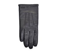 Mens Hainz Leather Gloves Black, Size 10