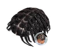 Mens Hair Braids Hair Men's Toupee Human Hair System 0.1-0.12mm Injection Skin Crochet Braided Men's Hairpiece Daily wigs