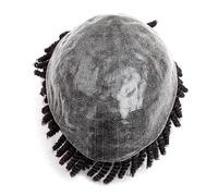 Mens Hair Braids Men's Wig Men's Capillary Prothesis 0.1 mm Full Skin Toupee Human Hair Dreadlock Hairpiece Daily wigs(1#,6x8)