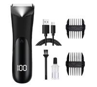 Men's Hair Clipper - Beard Shaver with Digital Display | Intimate Male Wet and Dry Trimmer with LCD Digital Display for Nose Face Body Ear Leg