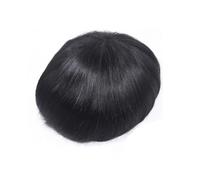 Mens Hair Human Hair Men's Replacement Systems, Base Hairpiece Lace Top with PU Around Men Toupee Daily wigs(6x9)