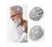Mens Hair Mens Toupee Human Hair System 0.06-0.08mm Full PU Skin 8x10 Inch Male Capillary Prosthesis Daily wigs