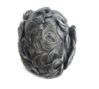 Men's Hair Prosthesis 0.1Mm Skin Wig Durable Wigs 100% Natural Human Hair System Capillary Prosthesis Straight 7x10#130#1B65