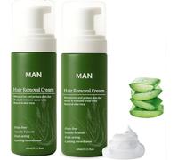 Mens Hair Removal Cream, Face Hair Removal Cream, Intimate Hairs Removal Cream With Natural Aloe Vera, Moisturizing And Nourishing, Gentle Non Sticky Formula, For Face Body (2)