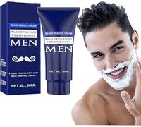 Mens Hair Removal Cream, Men Permanent hair Beard removal cream, Hair Removal Cream for Face & Body, Shaving Cream, Facial hair removal cream, Painless Flawless Depilatory Cream (1)