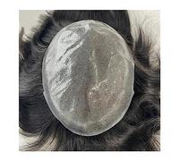 Men's Hair Replacement Systems Toupee for Men Invisible Knot 0.12-0.14mm PU Skin Men's Hair Toupee Durable Male Hair Prosthesis 6" Natural Human Hair System Unit Men's Toupees(30mm Wave 120%,7x10)
