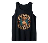 Mens Hair Would Only Slow Me Down Bald Man Humor Dog Tank Top