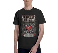 Men's Hale*Storms Rock Band T-Shirt Short Sleeve Tee-Shirt Basic Simple Vintage Tops Cotton Crew Neck Shirt Black L