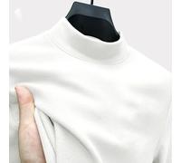 Men's Half Turtleneck Sweatshirt Effortless Style with a Comfortable Fit (5XL White)