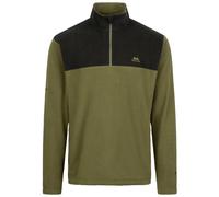 Trespass Men's Fleece Top Curtiston - 1/2 Zip Neck, Contrast Panels, Neck Tape, Airtrap Technology, Knitted,100% Polyester, Warm Lightweight Breathable