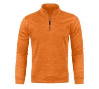 Mens Half Zip Fleece Tops Warm Winter Basic Sweatshirt Outdoor Hiking Walking Zip Up Micro Fleece Pullover Coat Stand Collar Warm Sherpa Lined Jackets Sweatshirts Windproof Thick Outerwear Plus Size