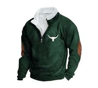 Mens Half Zip Jumper Fleece Lined Pullover Casual Long Sleeve Sweatshirt Stand Collar Sweater Classic Patchwork Tops Jacket Warm Sherpa Lined Pullovers Sports Jumper Workwear Plus Size 8-22