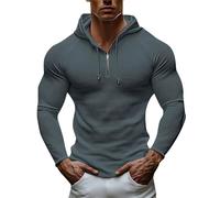 Mens Half Zip Knit Hoodie Lightweight Mens Gym Hoodie Muscle Fit Stylish Sweatshirt Stretch Quick Dry Sweatshirt Golf Athletic T-Shirts Long Sleeve Winter Hoodies Casual Pullover Hoodies