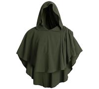 Men's Halloween Cape, Vampire Hooded Cape, Wizard Robe, Cape Coat, Pirate Cape, Gothic Garb, Fancy Dress, Medieval Outfit for Adults, Halloween Party