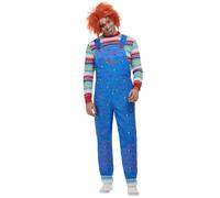 Mens Halloween Childsplay Chucky Adult Fancy Dress Horror Costume Blue