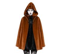 Mens Halloween Cloak, Gothic Short Hooded Cape Adult Victorian Medieval Cloak With Hood Vampire Wizard Halloween Ren Faire Cosplay Costume