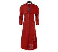 Mens Halloween Costume Medieval Priest Robe Goth Party Outfit