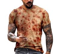 Men's Halloween Costume T-Shirt T Shirt Scary Jack o Lantern Tee Bones Plus Size Glow in Dark Design Spooky Fancy Dress