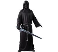 Mens Halloween Dark Soldier Reaper Fancy Dress Costume Unknown Phantom Outfit fg