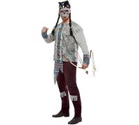 Mens Halloween Dark Spirit Warrior Costume