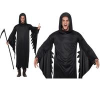 Mens Halloween Fancy Dress Costume Screamer Ghost Killer Reaper Outfit Smiffys