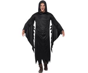 Mens Halloween Fancy Dress Costume Screamer Ghost Killer Reaper Outfit Smiffys