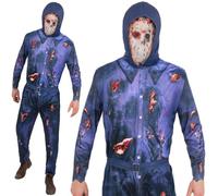 Mens Halloween Friday 13th Jason Voorhees Print Fancy Dress Costume by Smiffys