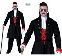 Mens Halloween Gothic Vampire Fancy Dress Costume Men's Dracula Outfit New fg