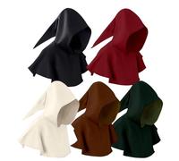 Mens Halloween Grim Cowl Cape UK Clearance, Men Witch Wizard Victorian Hood Pointed Hat Cloak Solid Color Shawl, Halloween Costume Fancy Dress Capes Gras Mardi Outfits Stage Performance Decoration