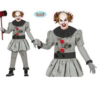 Mens Halloween Horror Killer Vintage Clown Fancy Dress Costume it type Outfit fg